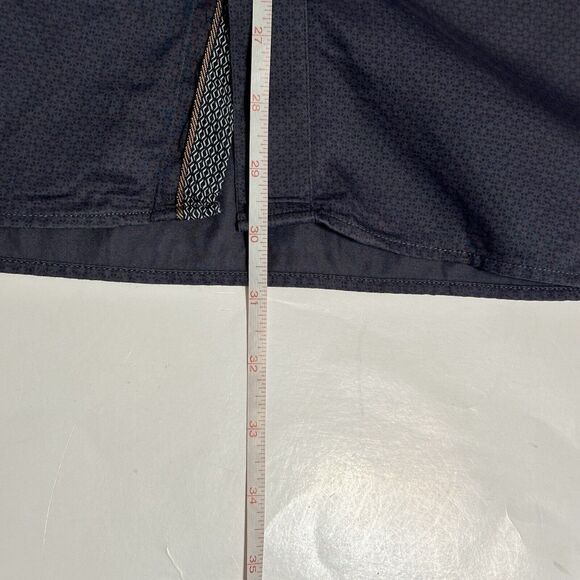 Ted Baker London Shirt Mens Size 5 100% Cotton Button Up Grey Geometric - Picture 6 of 11